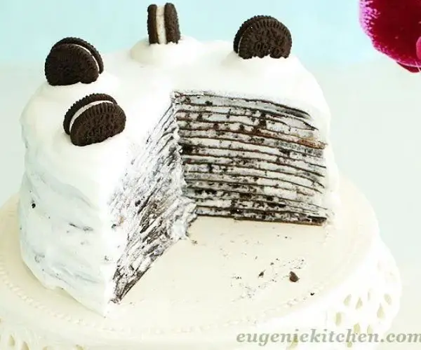 No-Bake Oreo Mille Crepe Cake