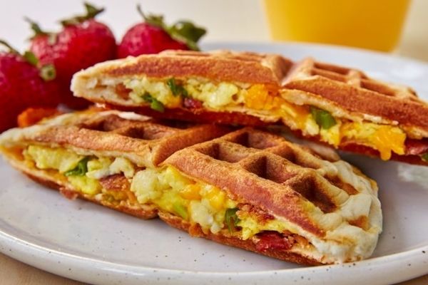 Bacon, Egg and Cheese Biscuit Wafflewiches Image