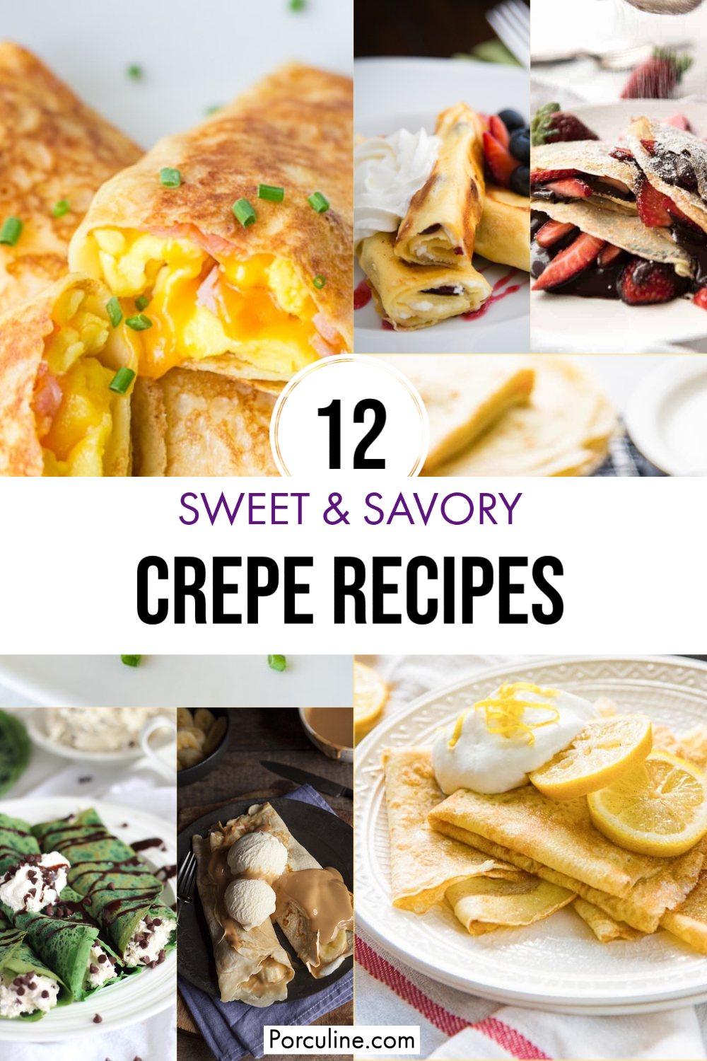 12 Sweet & Savory Crepe Recipes Pinterest Pin