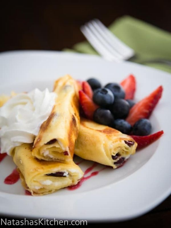 Russian Crepes with Cheese