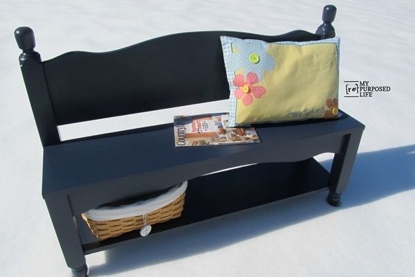 Twin Headboard Bench With Shelf