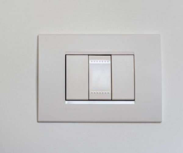 light switch panel on a wall