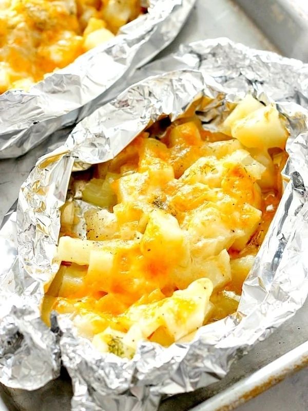 Cheesy Potatoes Foil Packets