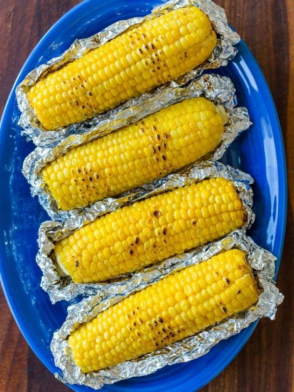 Grilled Corn in Foil with Lemon Dill Butter