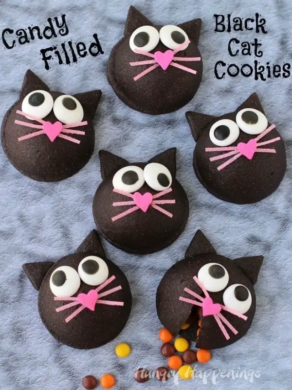 Candy filled Black Cat Cookies