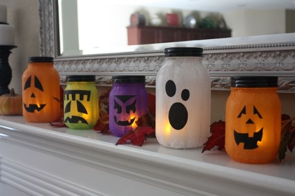 Mason Jar Jack O’Lanterns