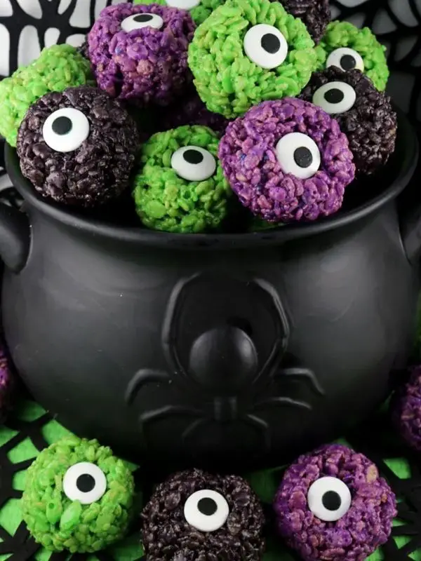 Monster Eyeballs Rice Krispie Bites