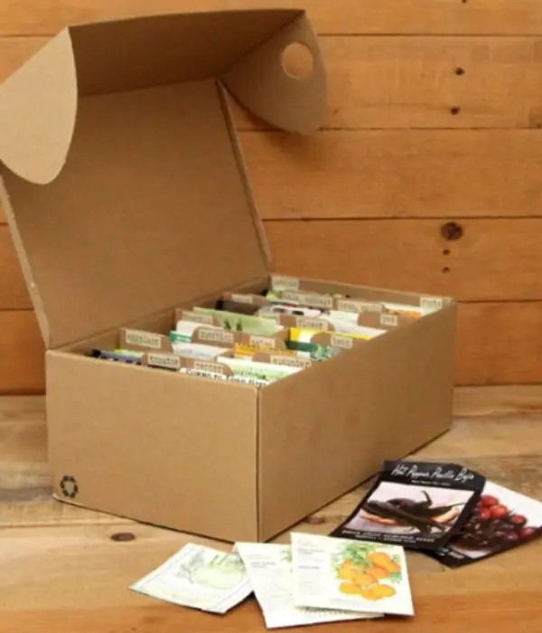 Seed Organization Made From Shoebox