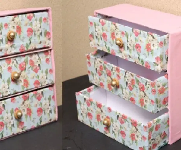 A Storage Made From Shoebox