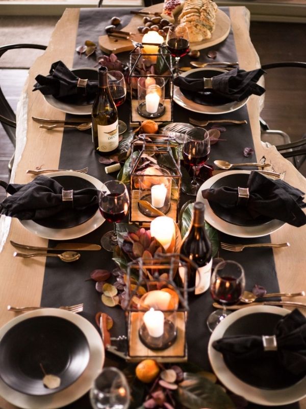 Moody Thanksgiving Tablescape