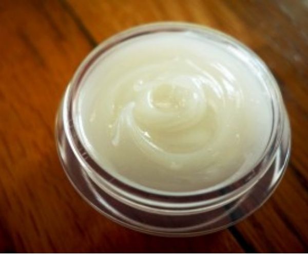 Homemade vapor rub in a glass jar