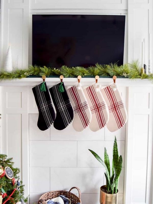 DIY Modern Christmas Stocking Holder