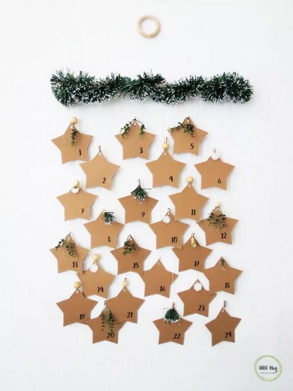 DIY Paper Star Advent Calendar