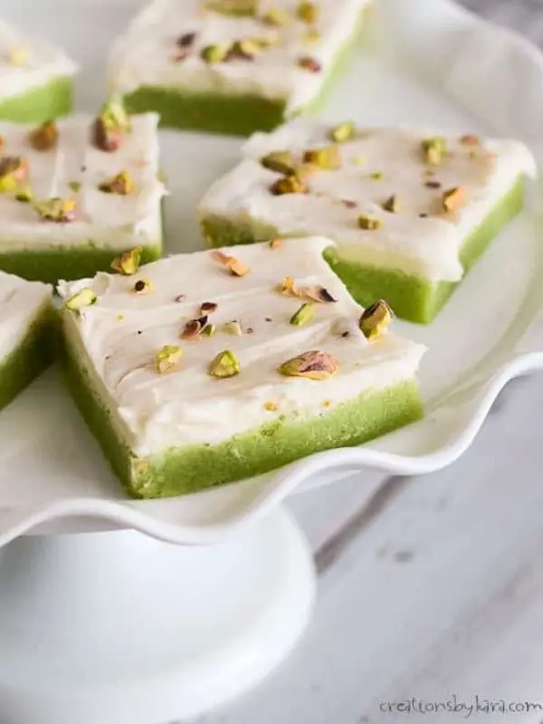 Pistachio Sugar Cookie Bars