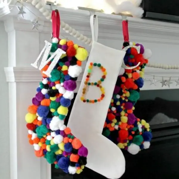 Pompom Christmas Stocking