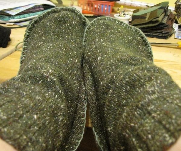 Felted Sweater Slippers