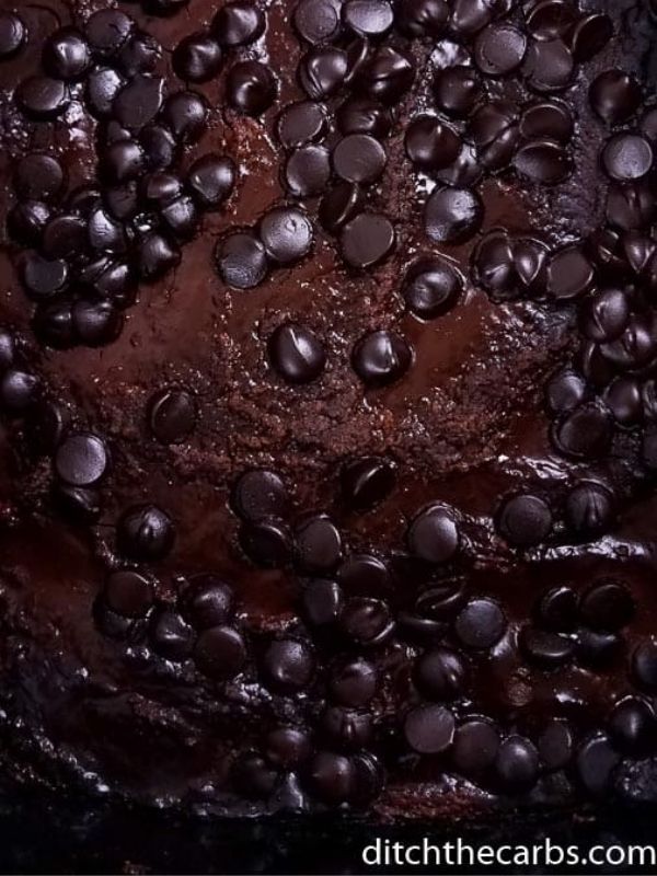 Slow Cooker Low Carb Chocolate Lava Cake