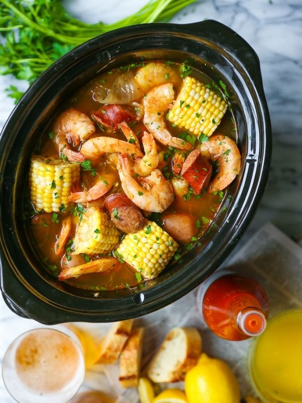 Slow Cooker Shrimp Boil