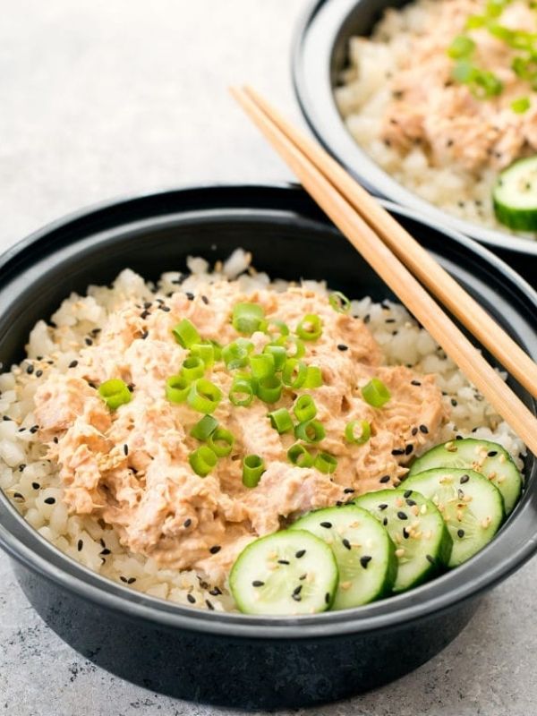 Spicy Tuna Bowls with Cauliflower Rice