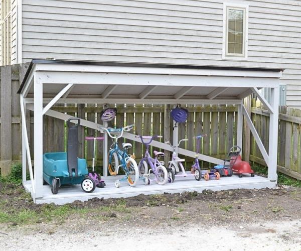 DIY Backyard Bike Storage