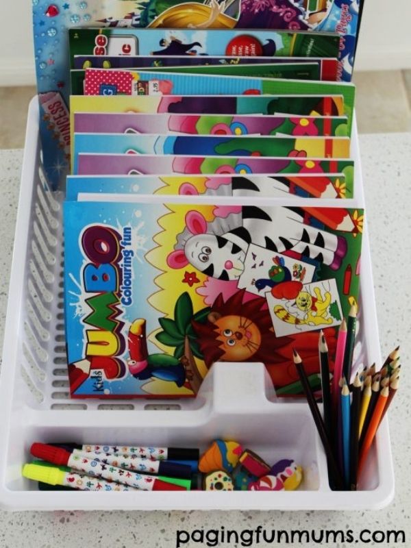 Dish Rack Coloring Book Caddy
