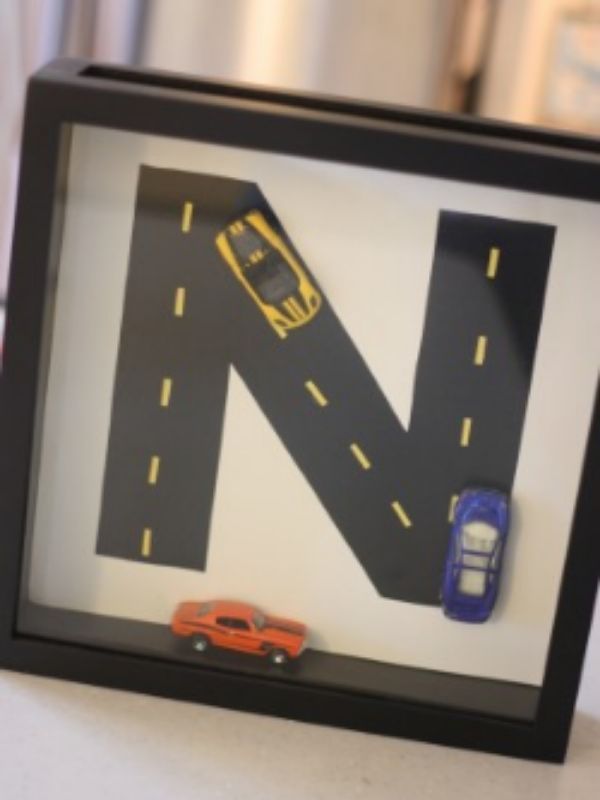 Car Initial Shadow Box