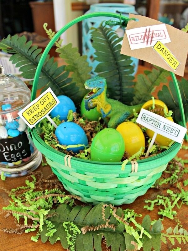 Dinosaur Easter Basket Image