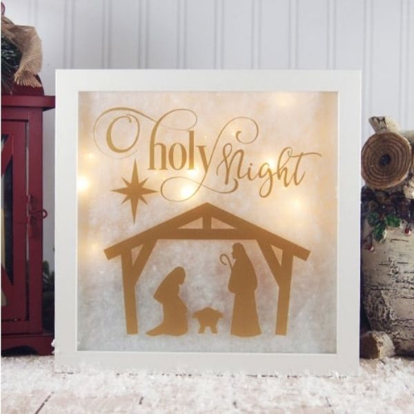 Lighted Christmas Shadow Box