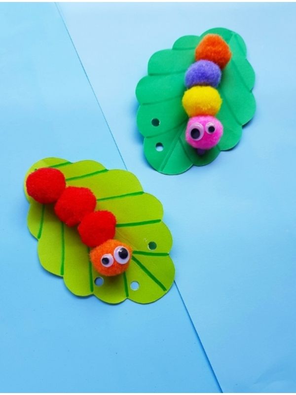 Pom Pom Caterpillar Craft