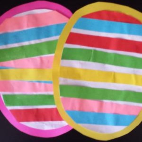 Toddler Striped Easter Egg Crafts