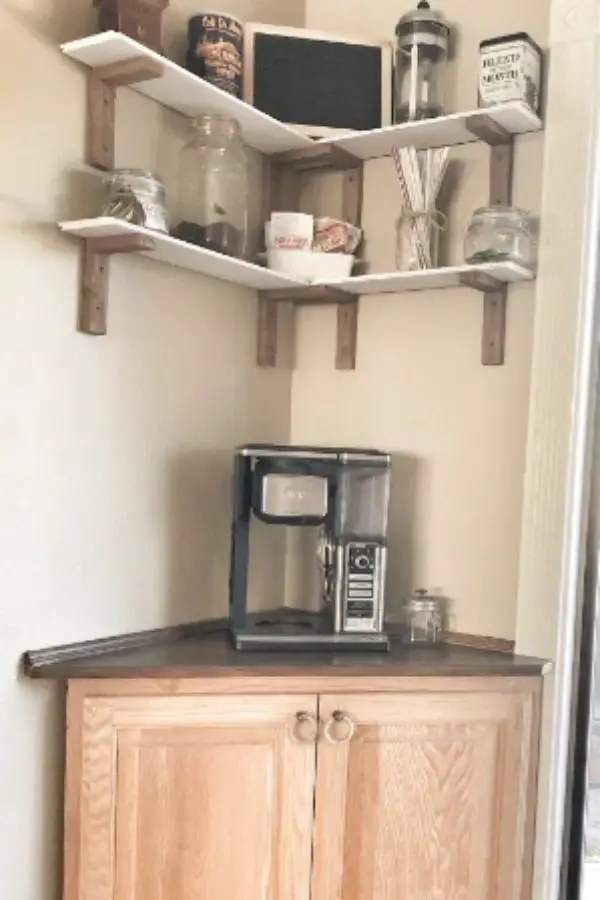 DIY Corner Coffee Bar Table