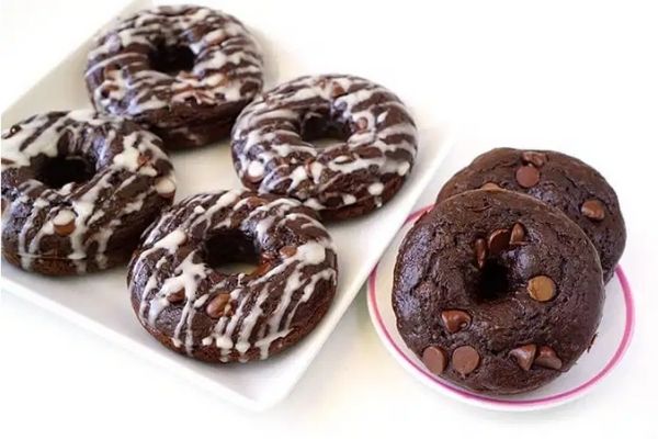 Double Chocolate Zucchini Cake Donuts