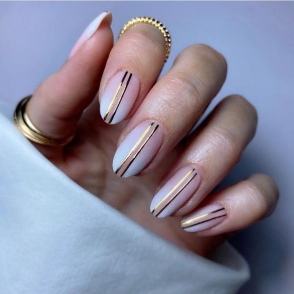 Gold Striped Ombre