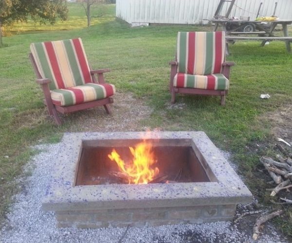 DIY Fire Pit With Custom Cap Stone