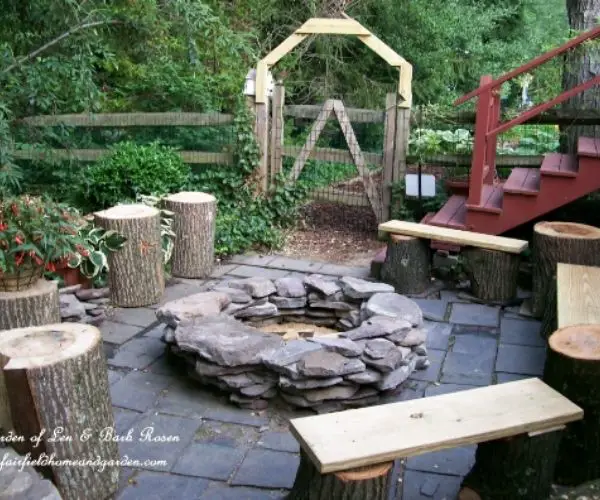 DIY Stacked Stone Fire Pit