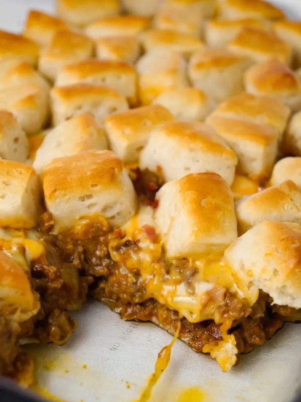 Bacon Cheese Burger Biscuit Casserole Image