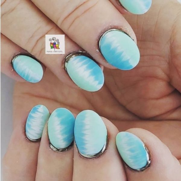 Blue Ombre Acrylic Nails