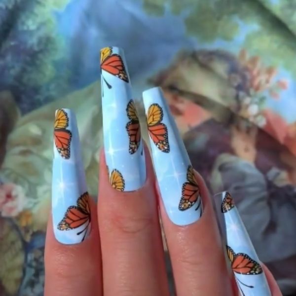 Butterfly Daydreams Acrylic Nails