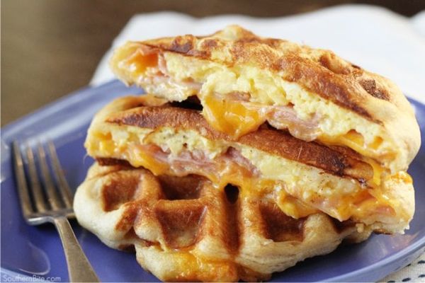 Ham, Egg, and Cheese Biscuit Wafflewiches Image
