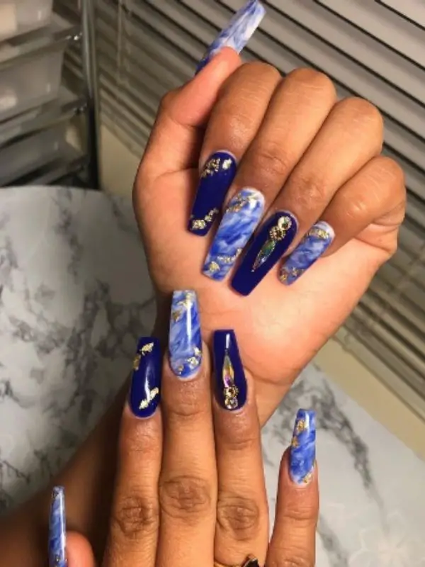 Royal Blue Acrylic Nails