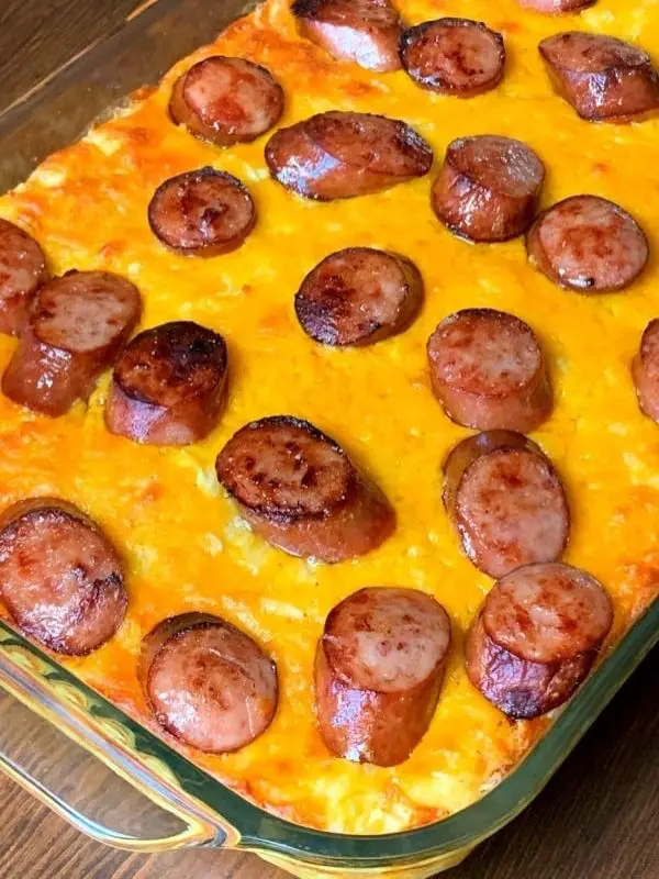 Smoked Sausage and Cheese Potato Casserole