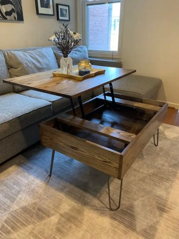 DIY Lift Top Coffee Table