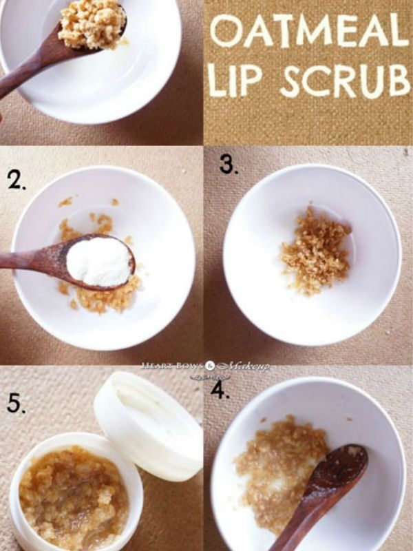 DIY Oatmeal Lip Scrub