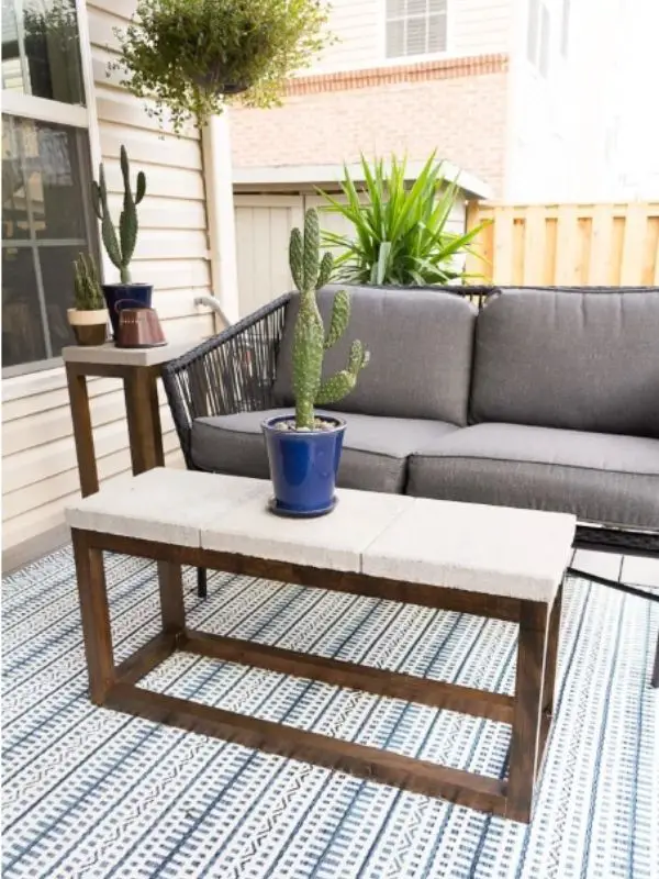 DIY Patio Coffee Table