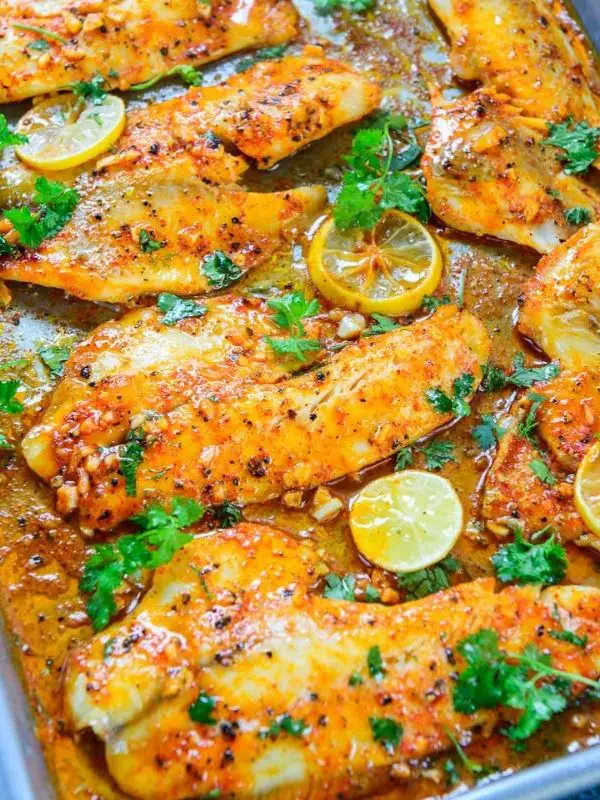 Lemon Garlic Baked Tilapia