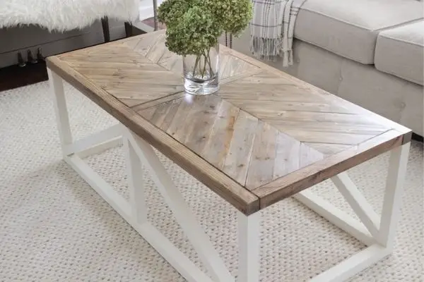 Modern Farmhouse Herringbone Coffee Table