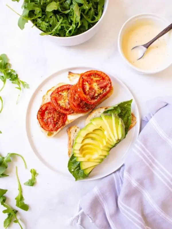 Roasted Tomato Sandwiches with Vegan Lemon Garlic Aioli