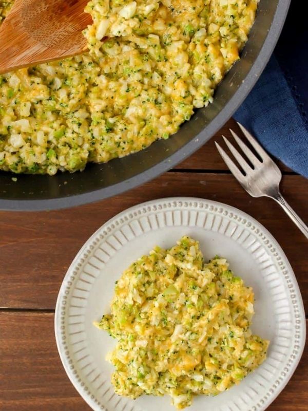 Cheesy Broccoli Cauliflower Rice