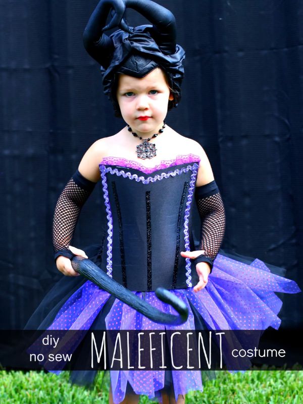 DIY No Sew Maleficent Costume