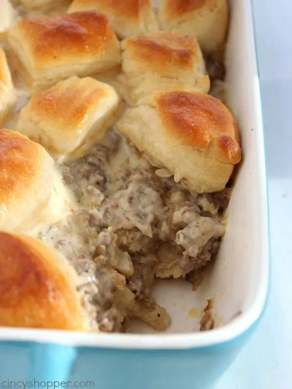 Biscuits and Gravy Casserole